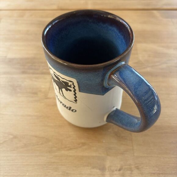 Glazed Pottery Stoneware Colorado Moose Drip Glaze Coffee Mug Nature Wildlife - Picture 5 of 7